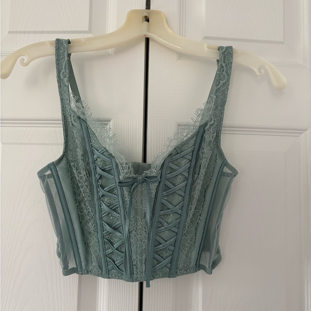 Victoria's Secret Lace Bustier in Mint Green